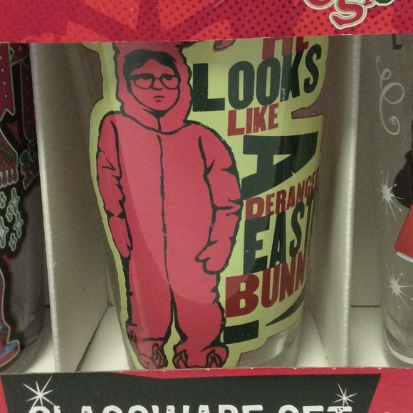 A Christmas Story Glassware Set of 4 16oz Glasses New - Picture 3 of 8